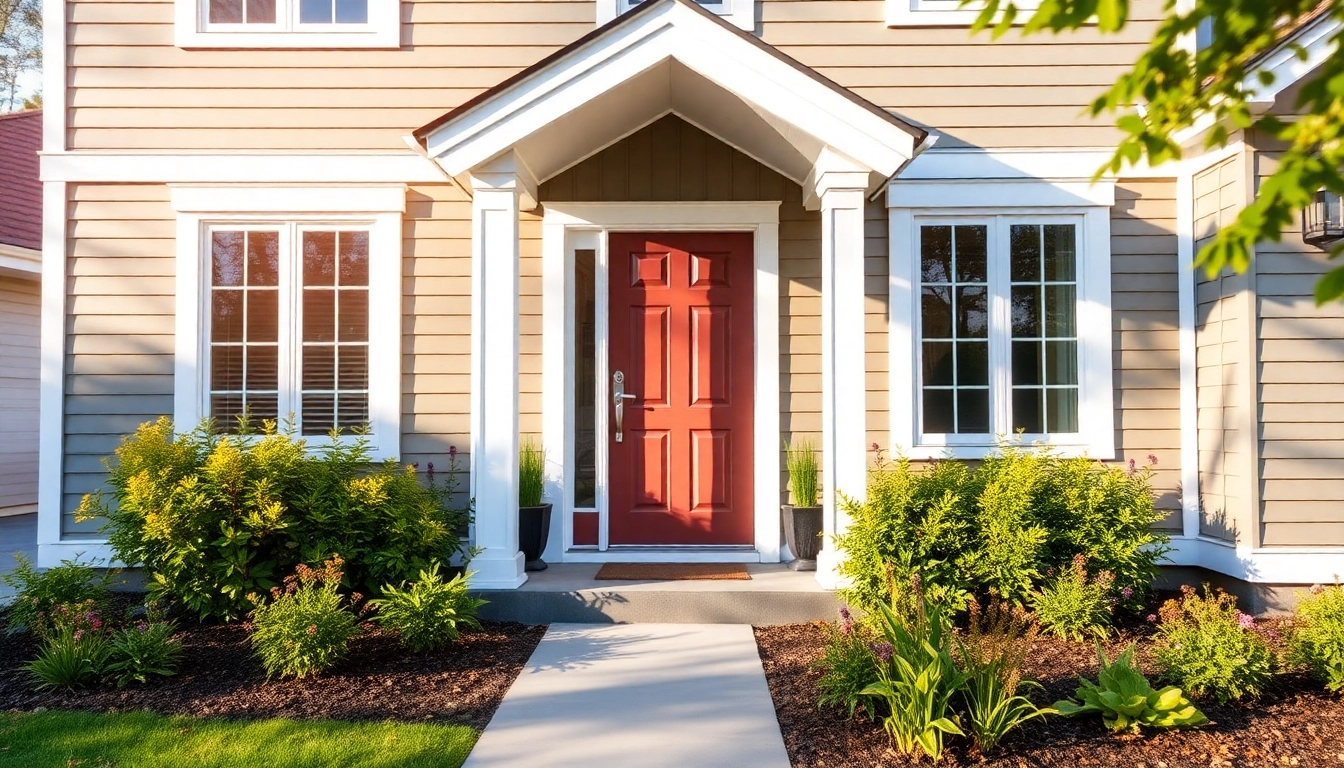 Showcase stunning exterior renovations with modern siding and lush landscaping enhancing curb appeal.