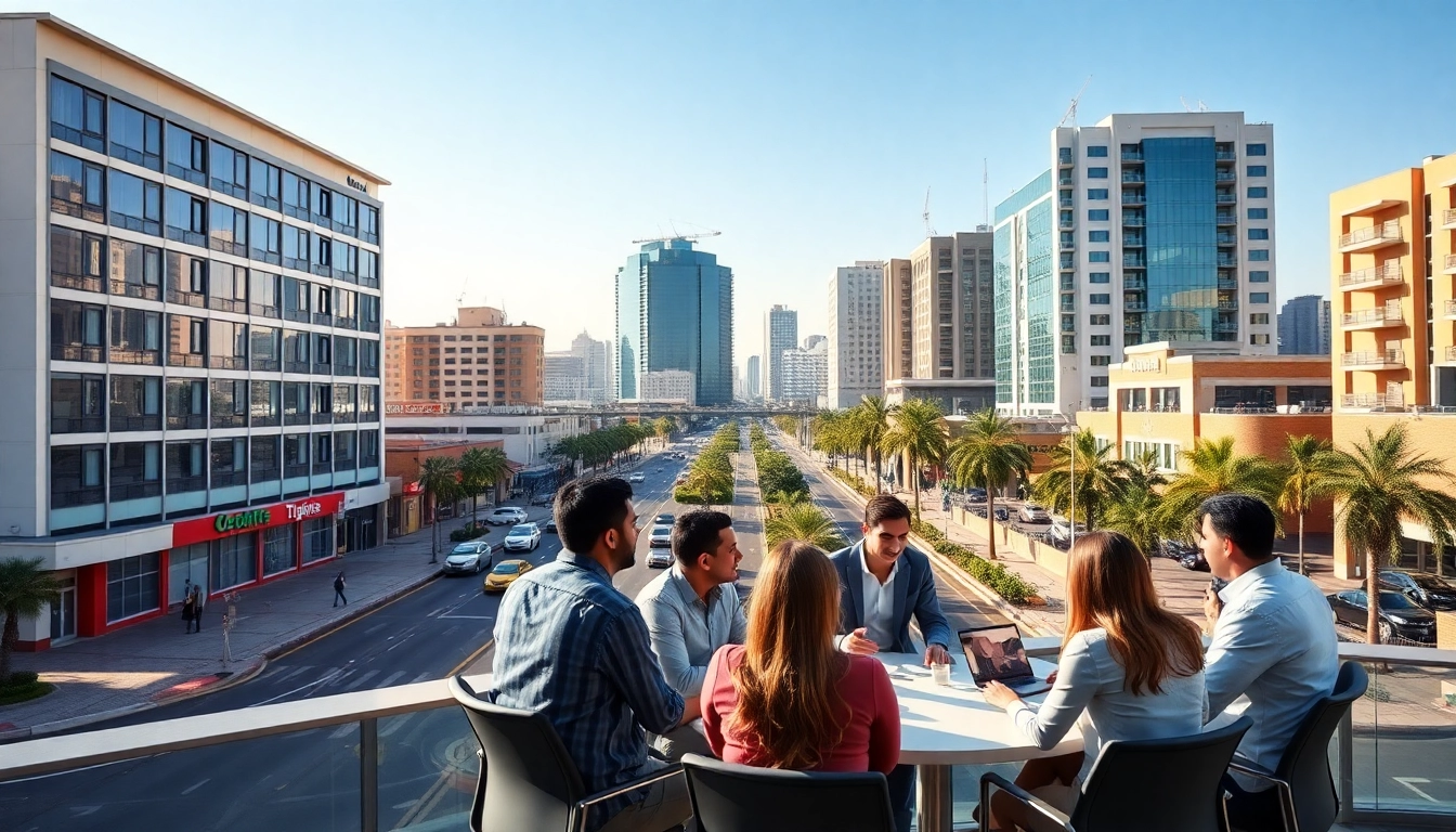 Professional agents at a Tijuana call center collaborating on customer service solutions.