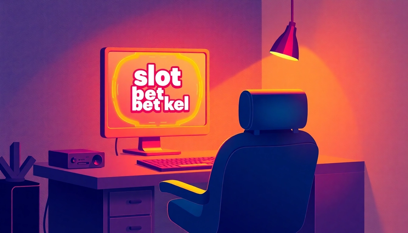 Engage in slot bet kecil gaming with a vibrant online setup featuring colorful displays and cozy ambiance.