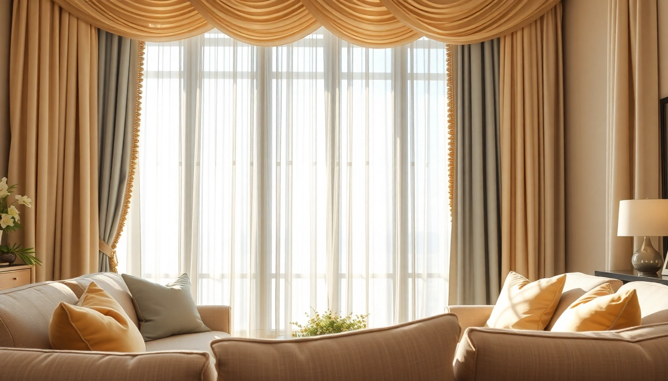 Transform your space with luxurious curtains & drapes in an elegant living room setup.