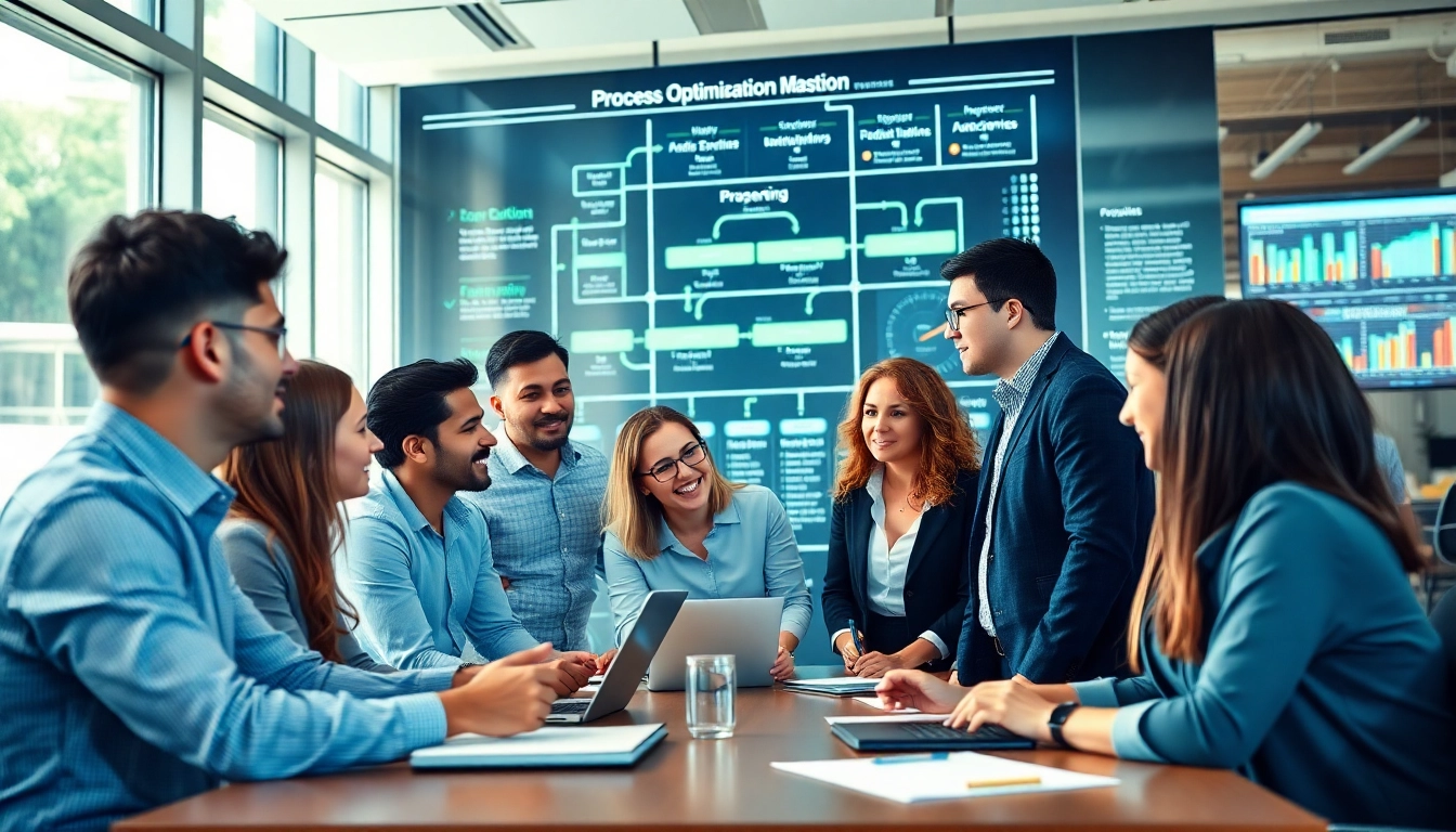 Implement process optimization strategies in a collaborative business environment.