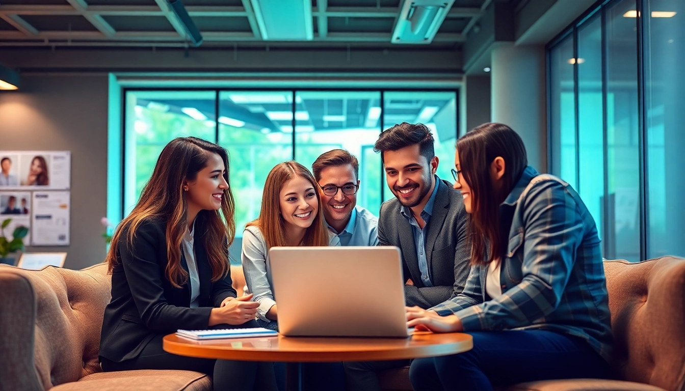 Collaborative team meeting at a startup recruitment agency showcasing diverse recruitment strategies.
