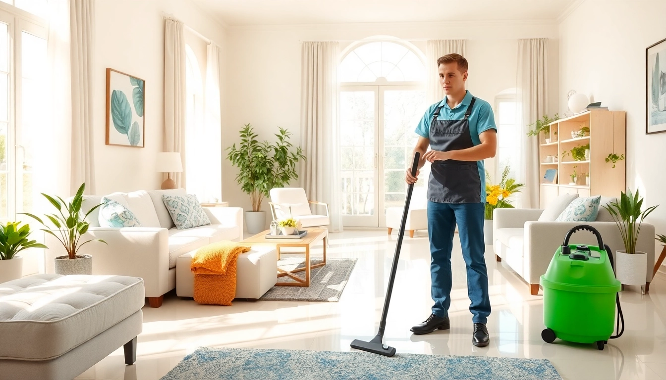 Move Out Cleaning Camarillo with a professional cleaner ensuring a spotless living space.