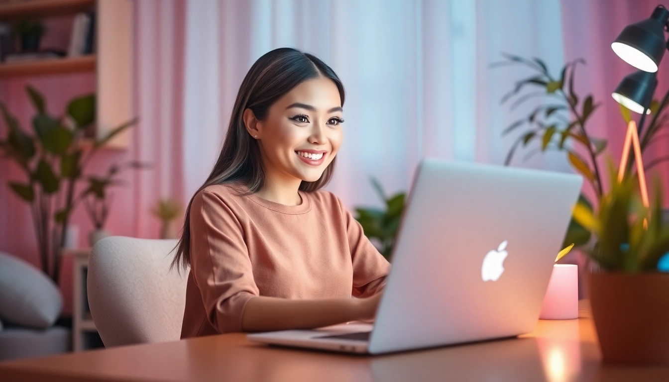 Chatting with a virtual companion in an engaging AI girlfriend chat.