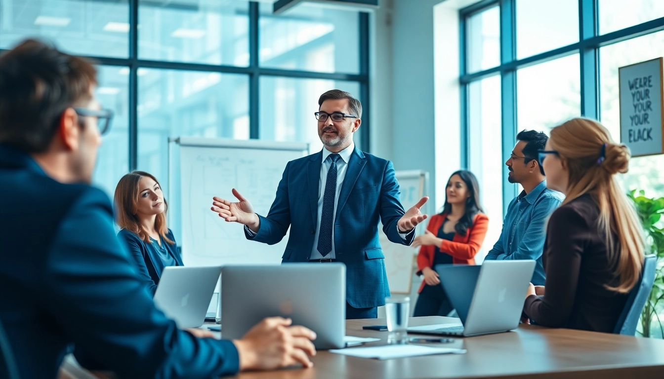 Engage with a business coaching service for effective strategies in a professional workshop setting.