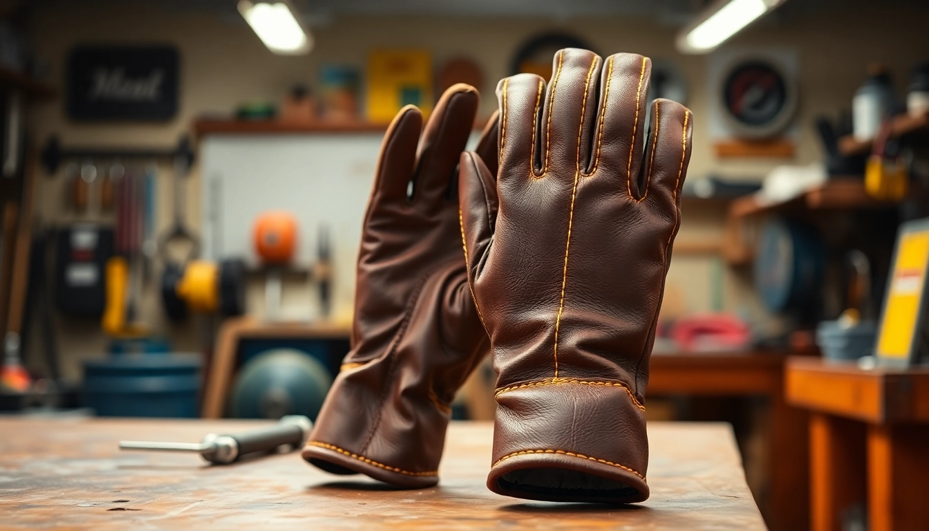 Showcasing durable welding gloves designed for safety and comfort in welding tasks.
