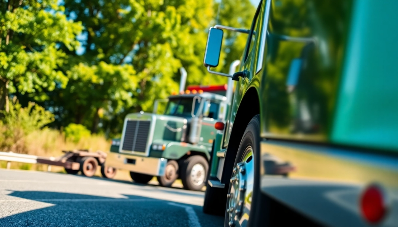 Big rig towing service in action by an affordable big rig towing company.