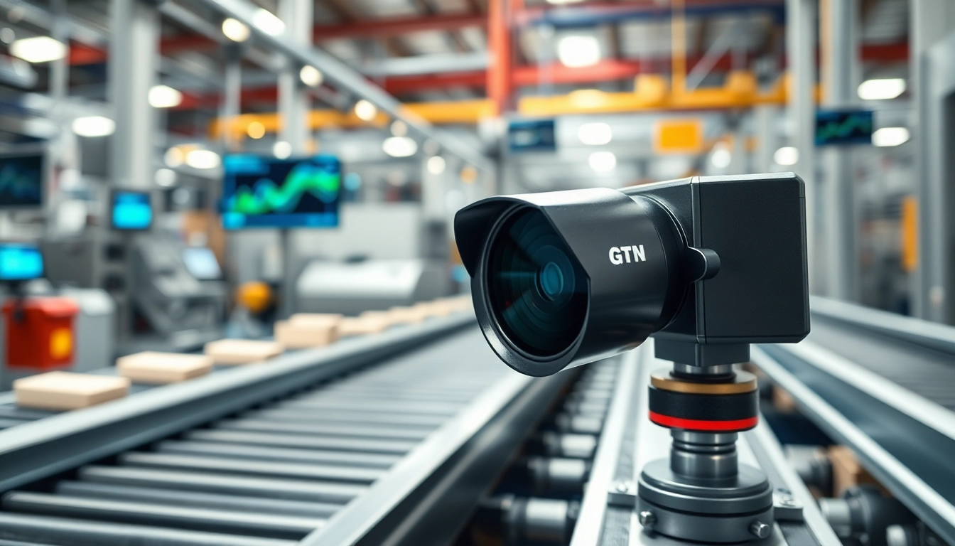 Machine vision technology capturing product quality in an industrial environment.