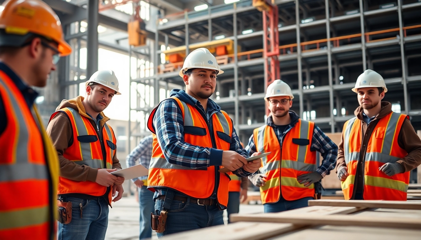 Students at construction trade schools in Texas learning hands-on skills on-site.