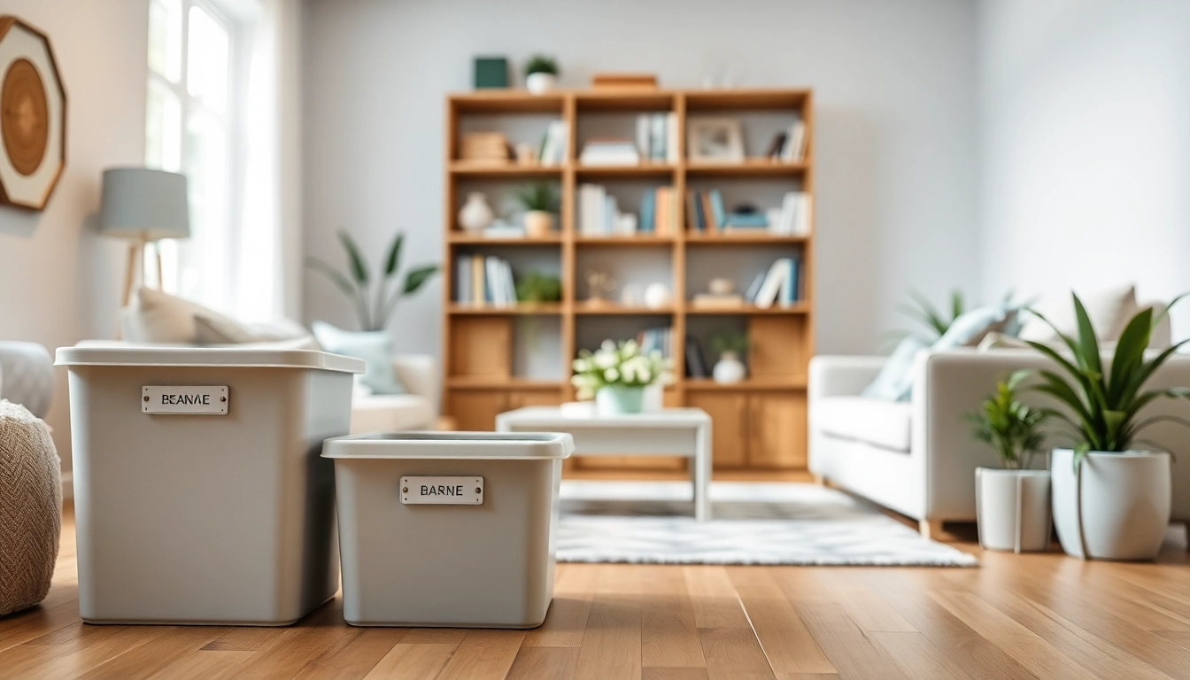 Professional house organizer Alpharetta showcasing a meticulously arranged living room with stylish storage solutions.