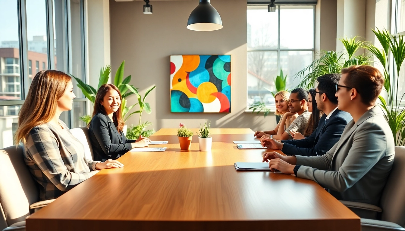 Discussing a Small Business Membership Plan during a vibrant office meeting
