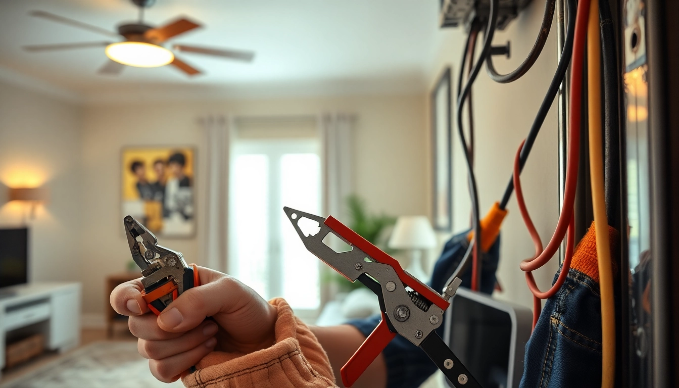 Electrical Contractor Clearwater expertly working on residential electrical installations.