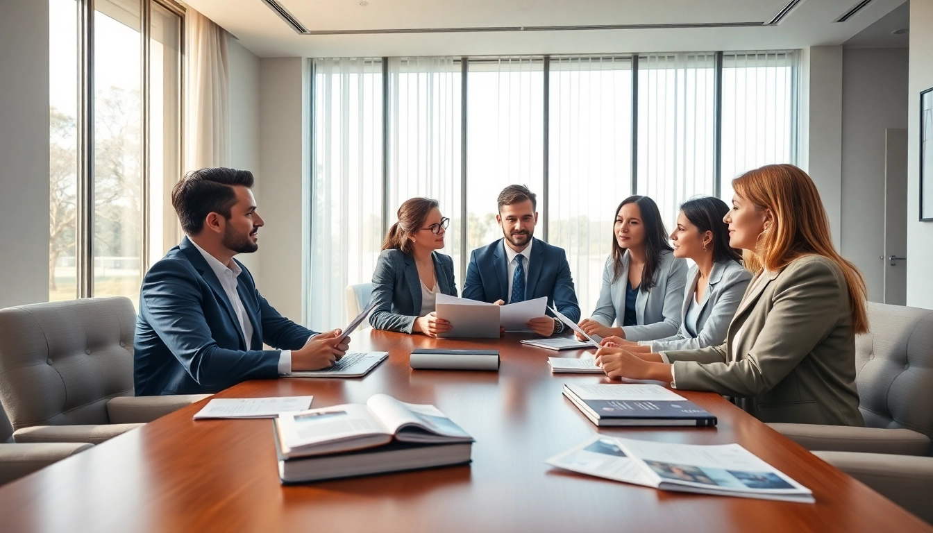 Family lawyers Adelaide consulting clients in a modern office with professional ambiance.