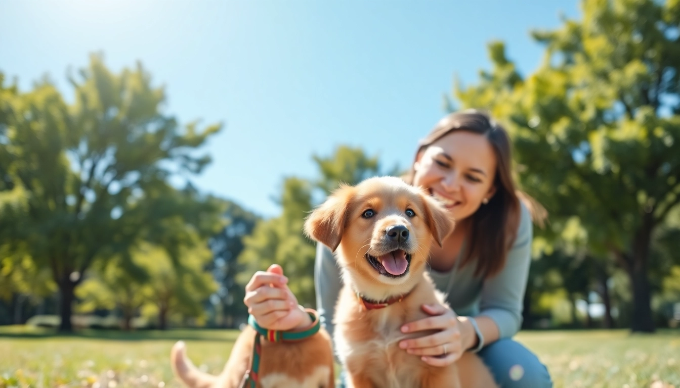 Engaging dog training session in Irvine with a trainer and puppy.