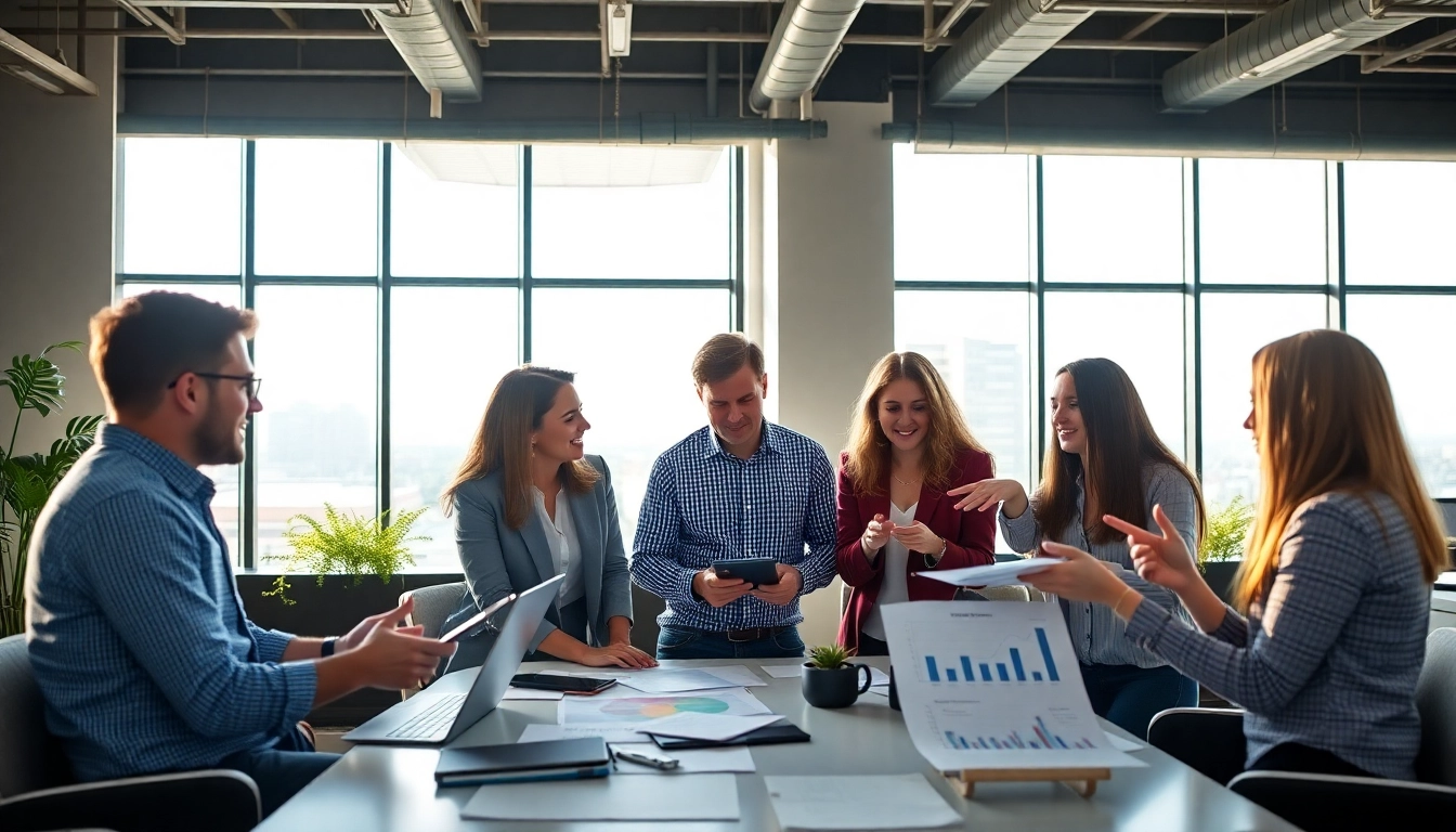 Boost your business visibility with effective edmonton seo strategies in a collaborative office.