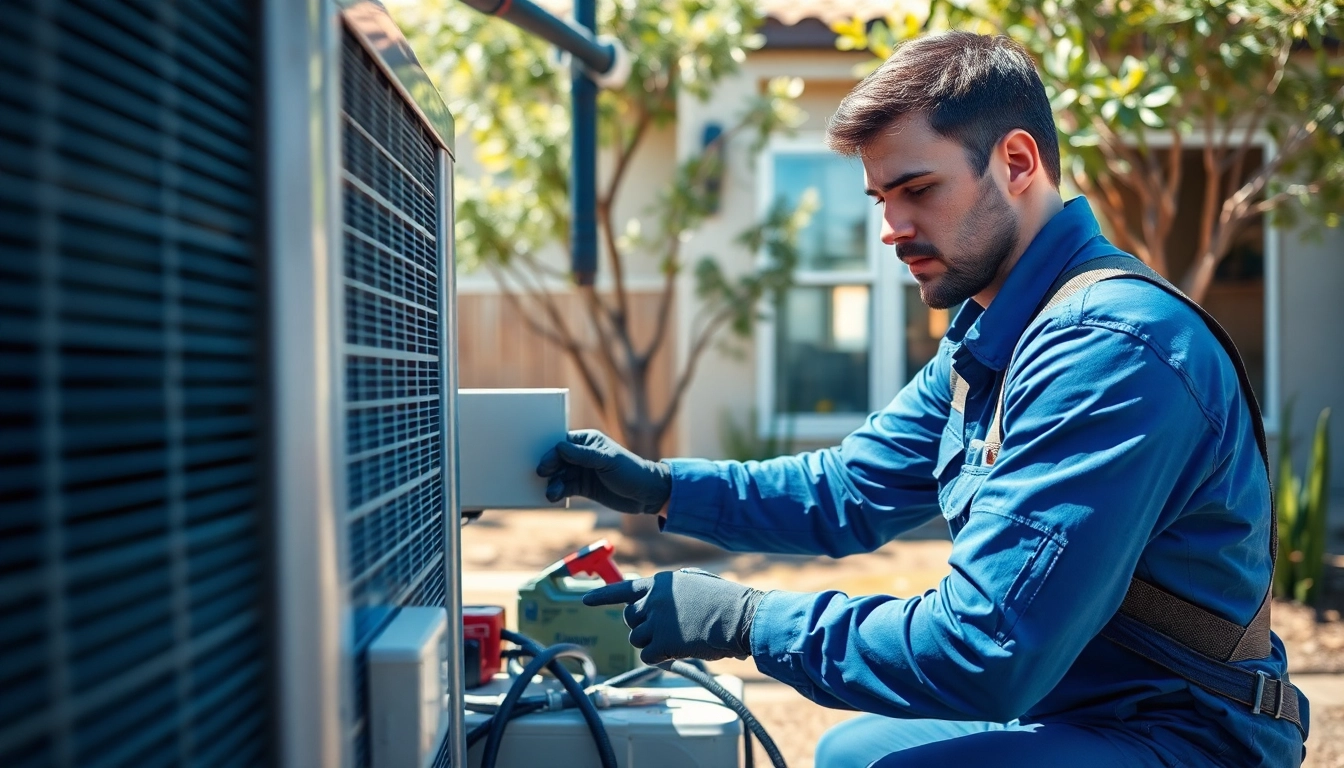 HVAC technician performing ac repair in Glendale, AZ, showcasing expertise and professionalism.