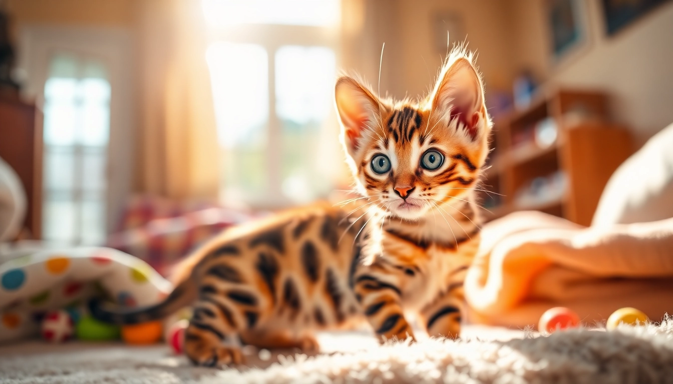 Adorable Bengal Kittens for Sale, showcasing their unique coat patterns and playful nature.
