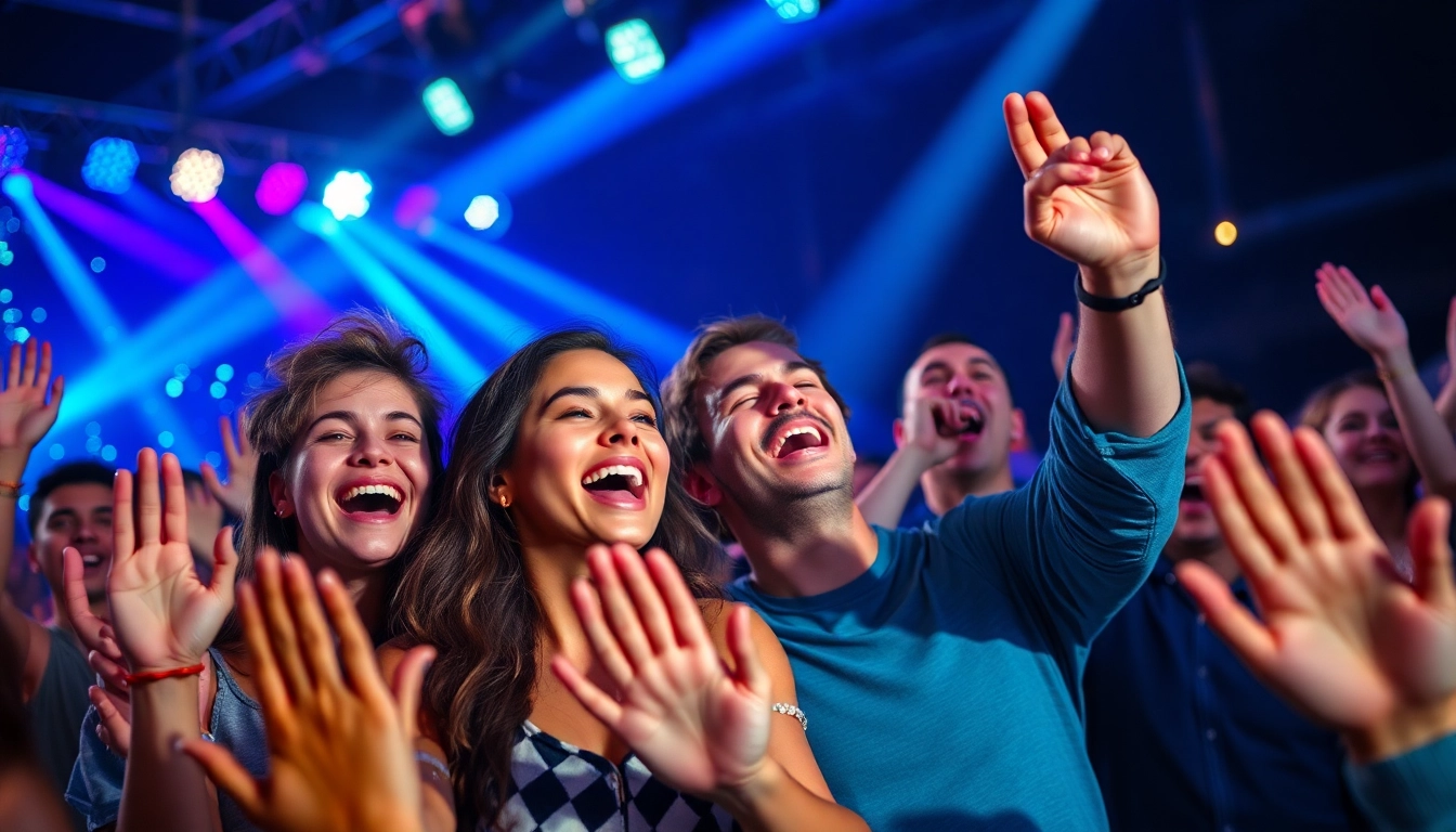 Experience the excitement of the concert where fans encourage attendees to check it out.