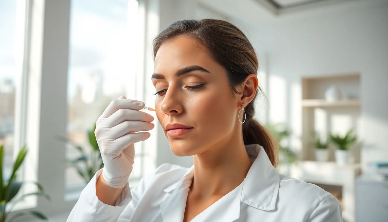 Client receiving botox injections in a relaxing clinic, highlighting the procedure's calming nature.
