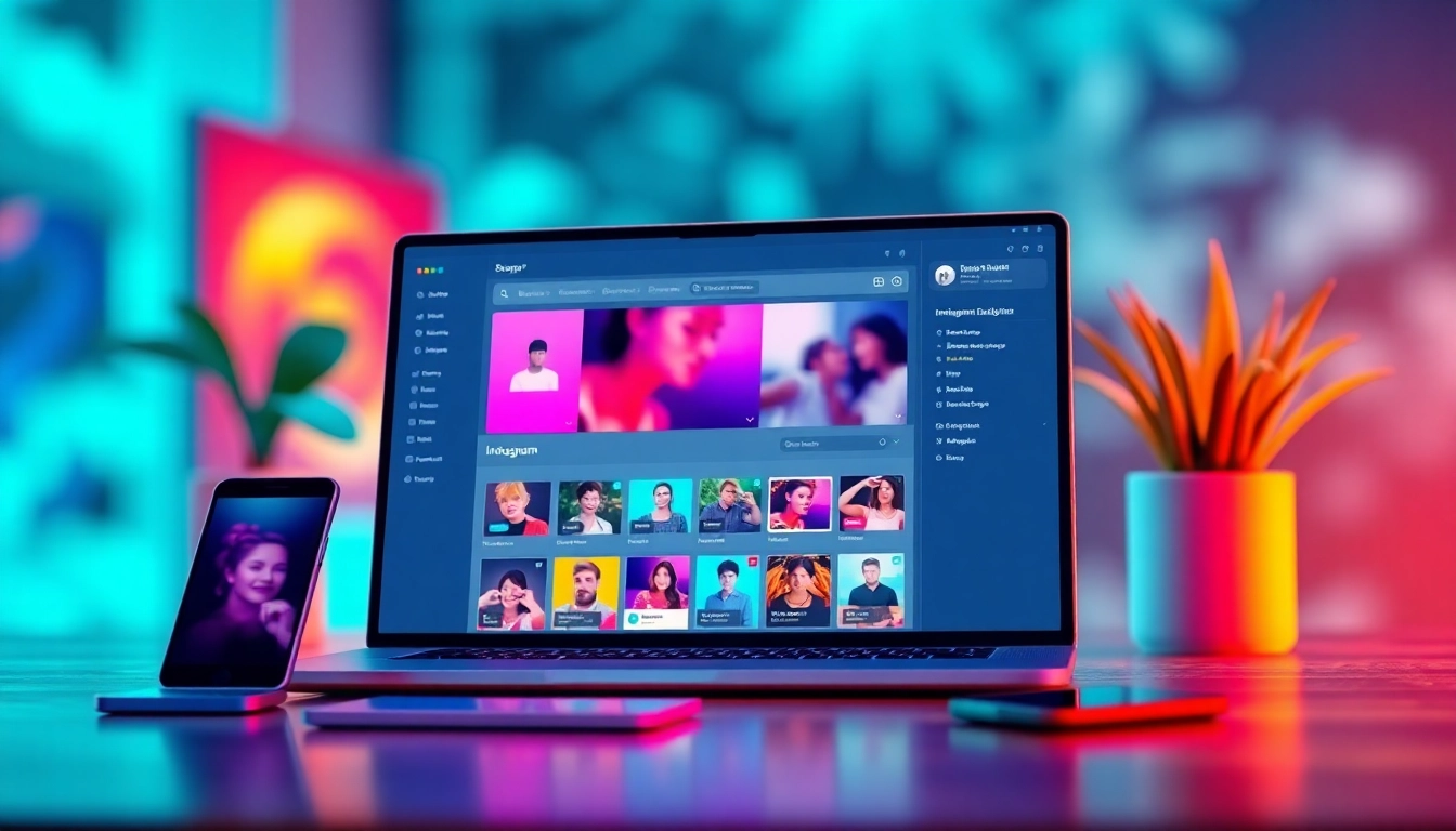 View an anonymous Instagram story viewer on a sleek digital interface featuring vibrant icons.