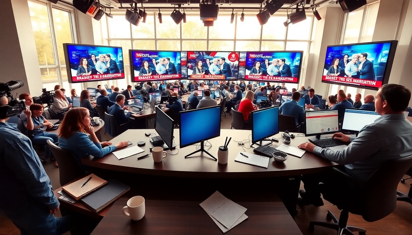 Covering breaking jasper news stories in an energetic newsroom environment with journalists.