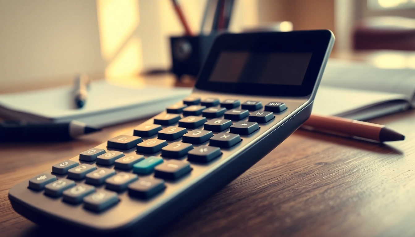 Solve complex equations with the sleek Scientific Calculator on a wooden desk, highlighted in natural light.
