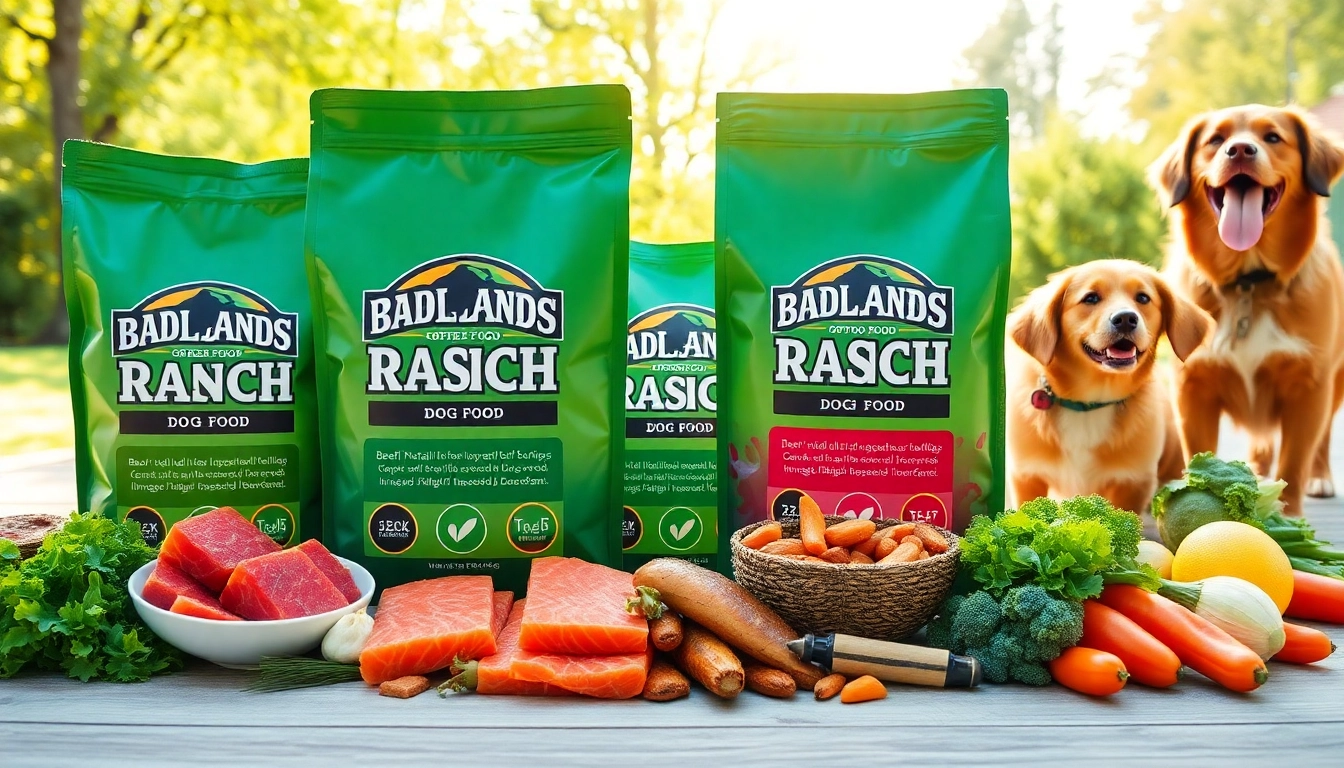 Showcase of Badlands Ranch Dog Food Canada with natural ingredients appealing to pet owners.