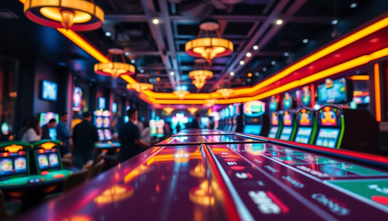 Experience thrilling gameplay at the Best Online Casino Malaysia 2025 with vibrant gaming room atmosphere.