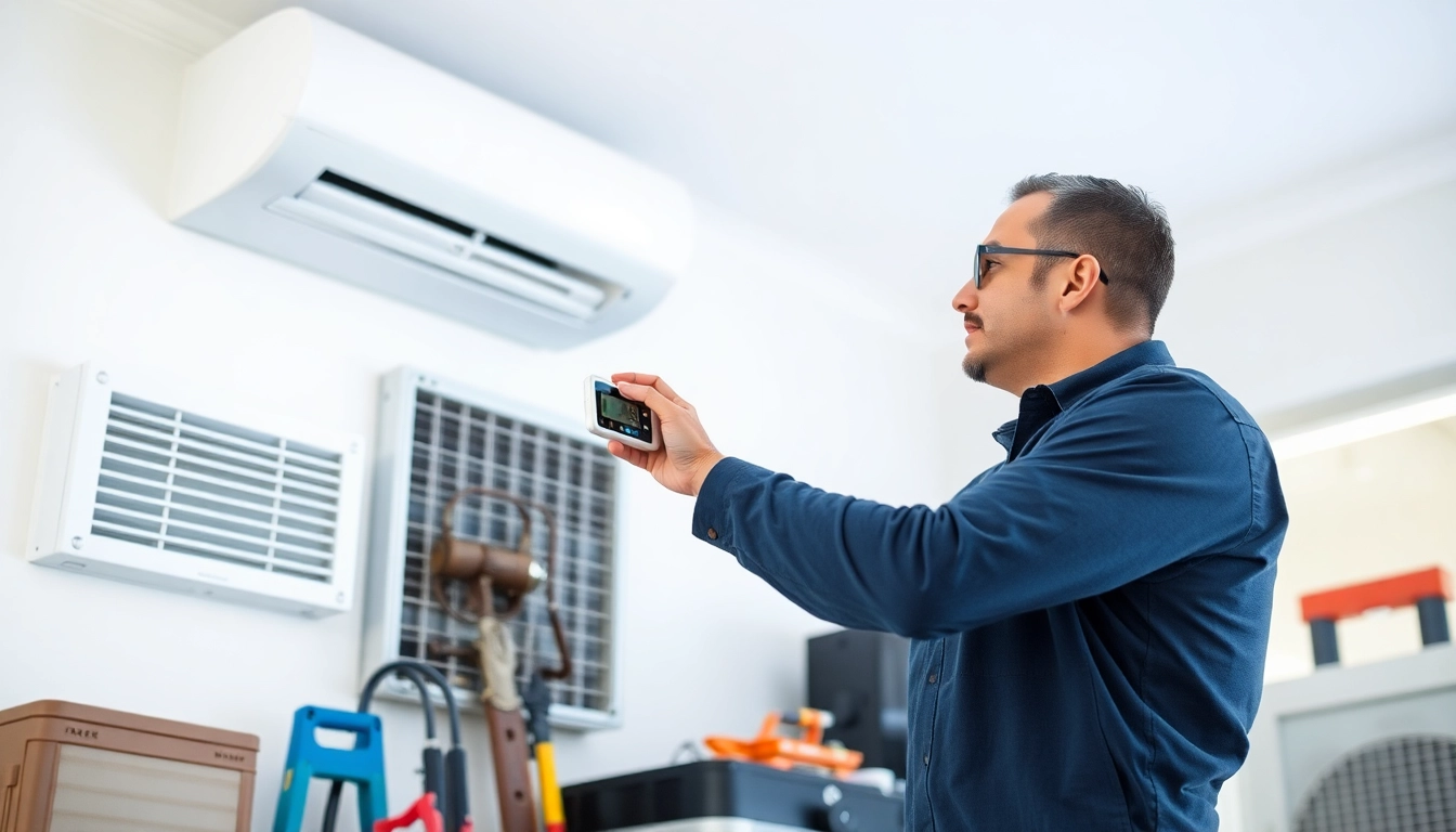 Servicing scottsdale ac system with a professional HVAC technician in action.