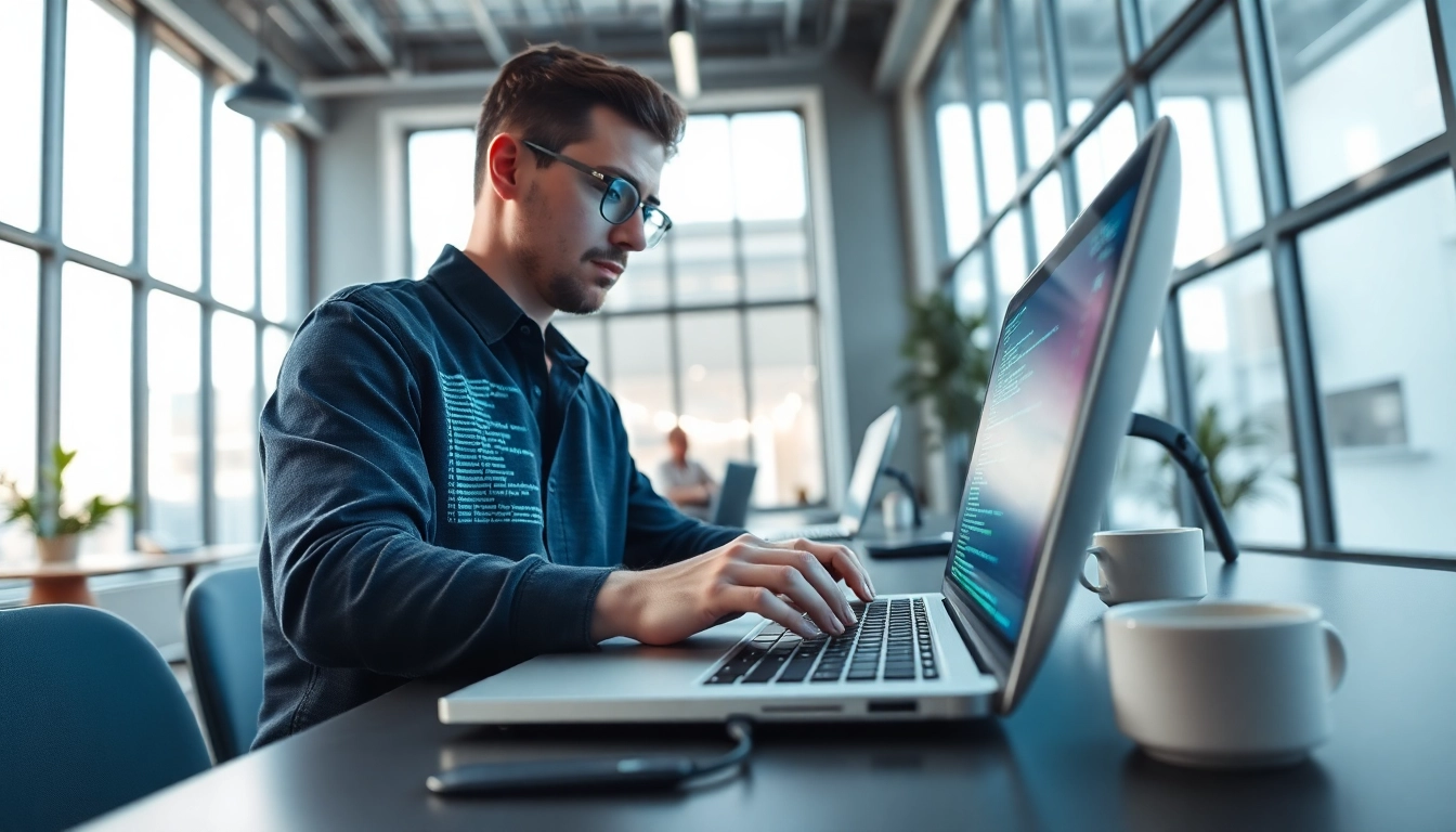 Create high-quality images using the midjourney api with a professional web developer at work.