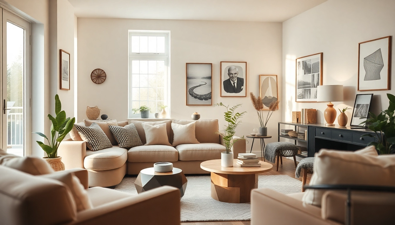 Creëer een fijn voor thuis gevoel met een gezellige woonkamer vol unieke decoraties.