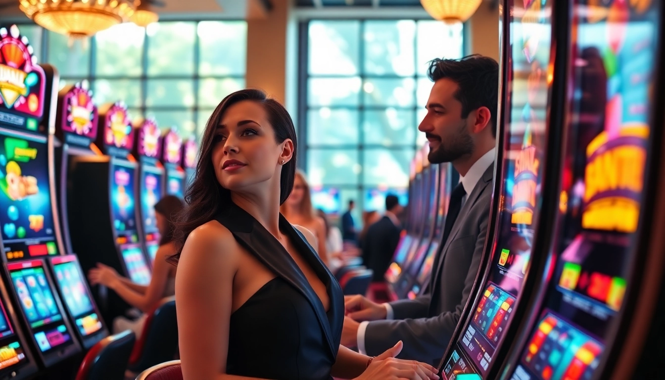 Menampilkan pemain terlibat dalam pengalaman bermain luxury111 slot yang mengasyikkan di kasino.