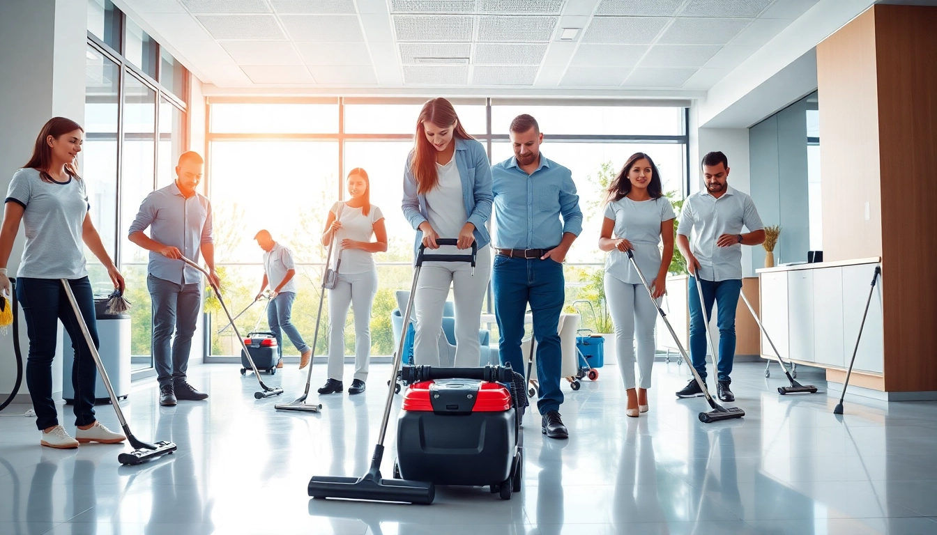 Efficient Städservice i Halmstad provided by professional cleaning team in a bright office.