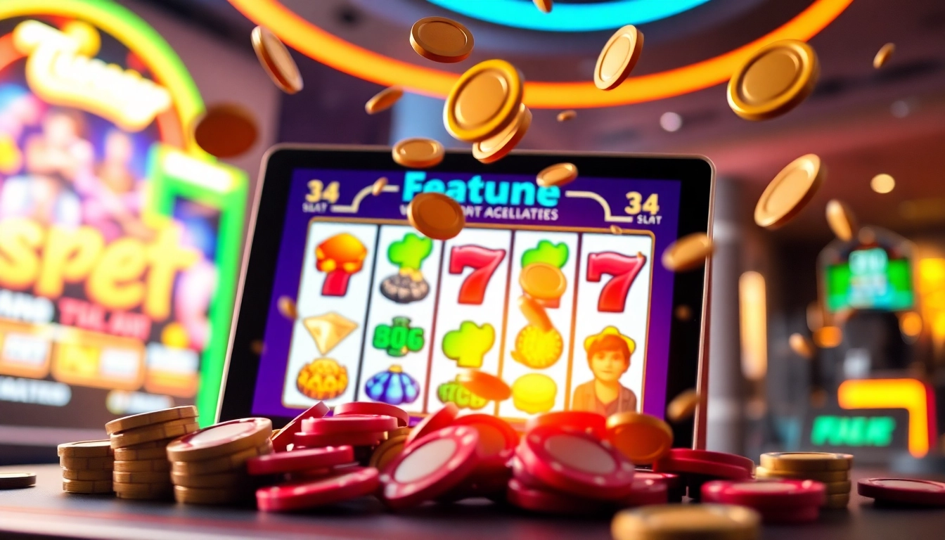 Jelajahi permainan posjp33 slot yang mengasyikkan dengan hadiah dan simbol warna-warni.
