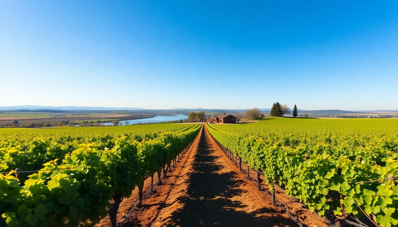 Vineyard landscape in clarksburg ca showcasing serene beauty and rural charm.