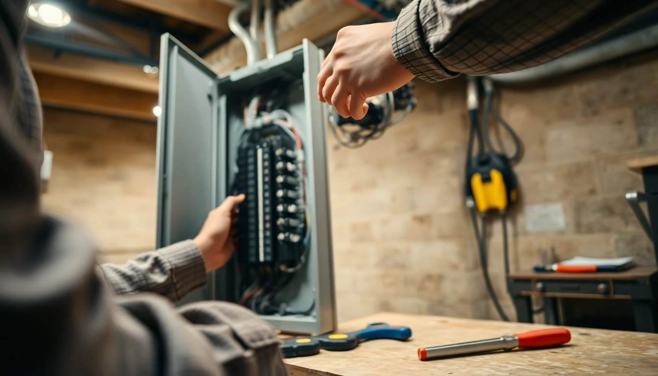 Inspecting an Electrical Panel Upgrade in a professional and organized setting.