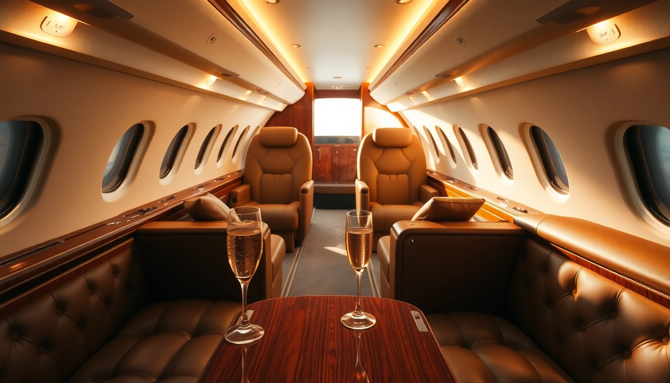 Experience the essence of customized luxury aviation with opulent interiors and elegant details.