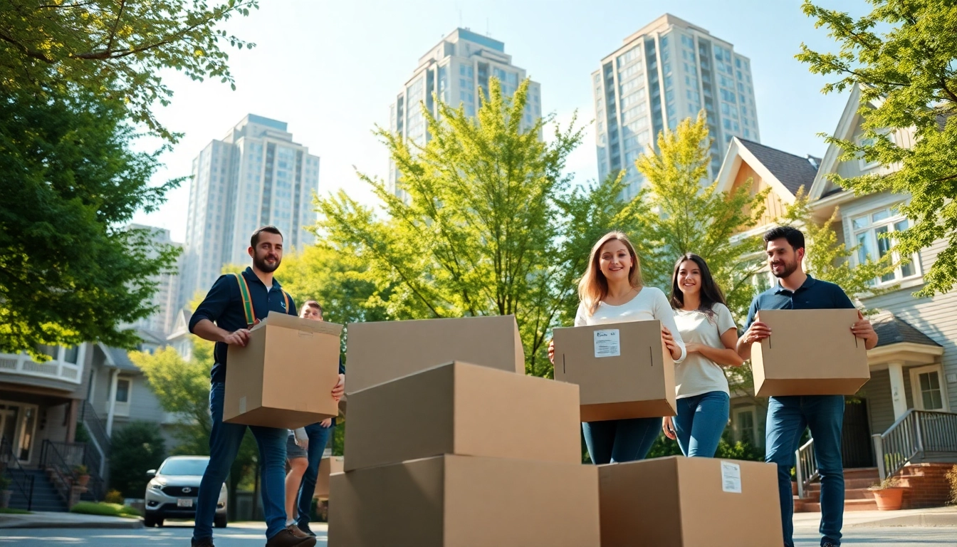 Moving company Toronto team in action, delivering personalized service in a vibrant neighborhood.