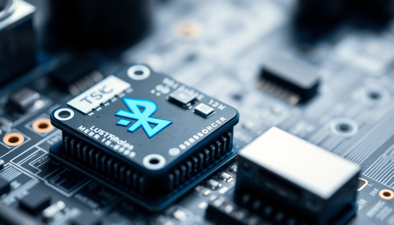 Explore a Bluetooth module integrated on a circuit board, showcasing its robust design and reliability in IoT applications.