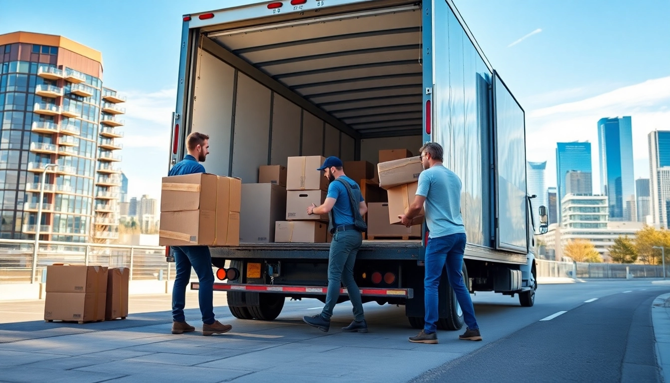 Movers Calgary loading a truck during a relocation showcasing teamwork and professionalism.