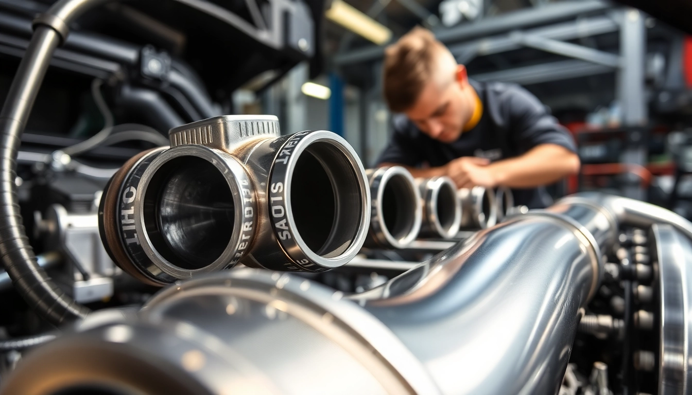 Learn what is a charge pipe with a polished stainless steel example in an engine installation.