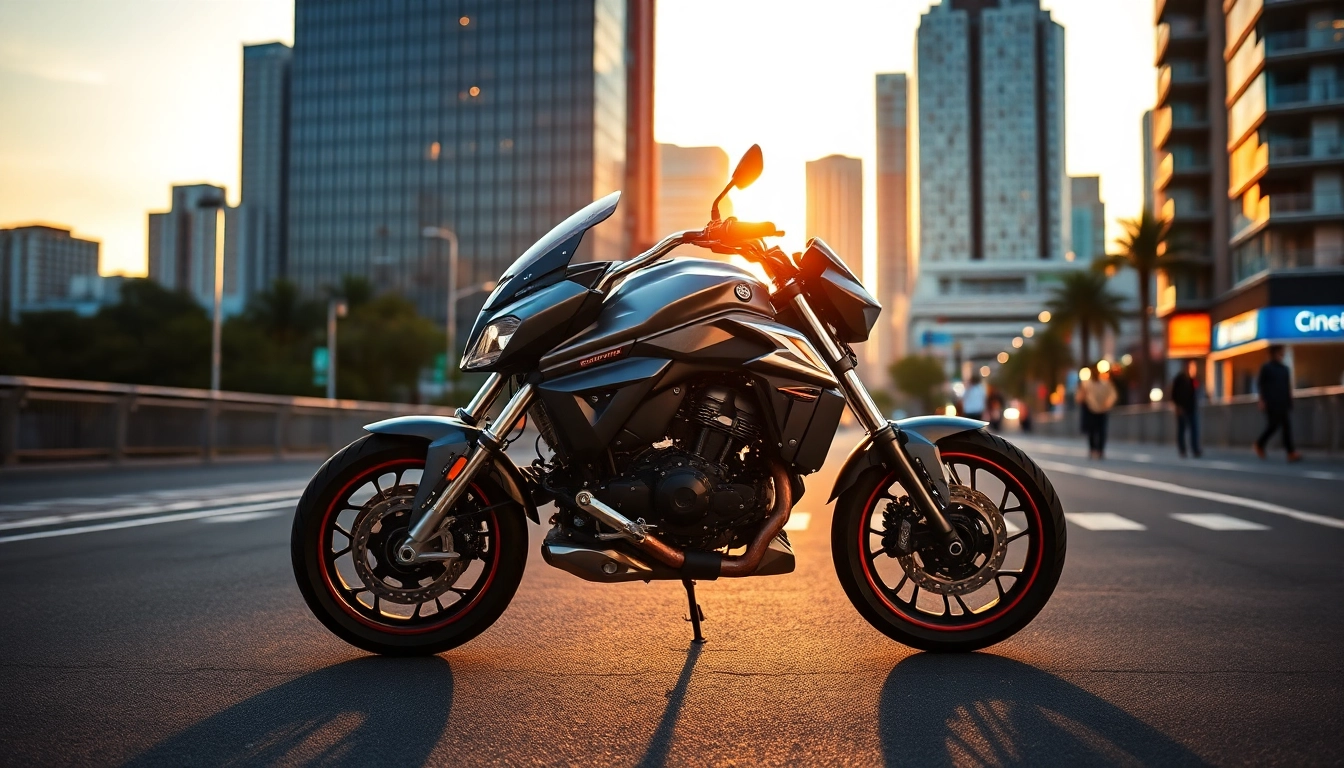 Showcasing Talaria XXX Pro motorcycle in urban nightlife, highlighting its sleek design and dynamic posture.