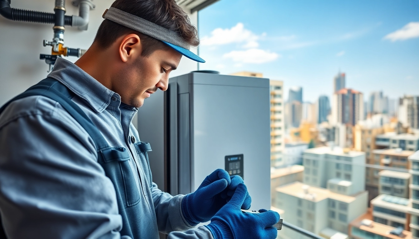 Skilled boiler installer bristol demonstrating expertise in a modern home setup.