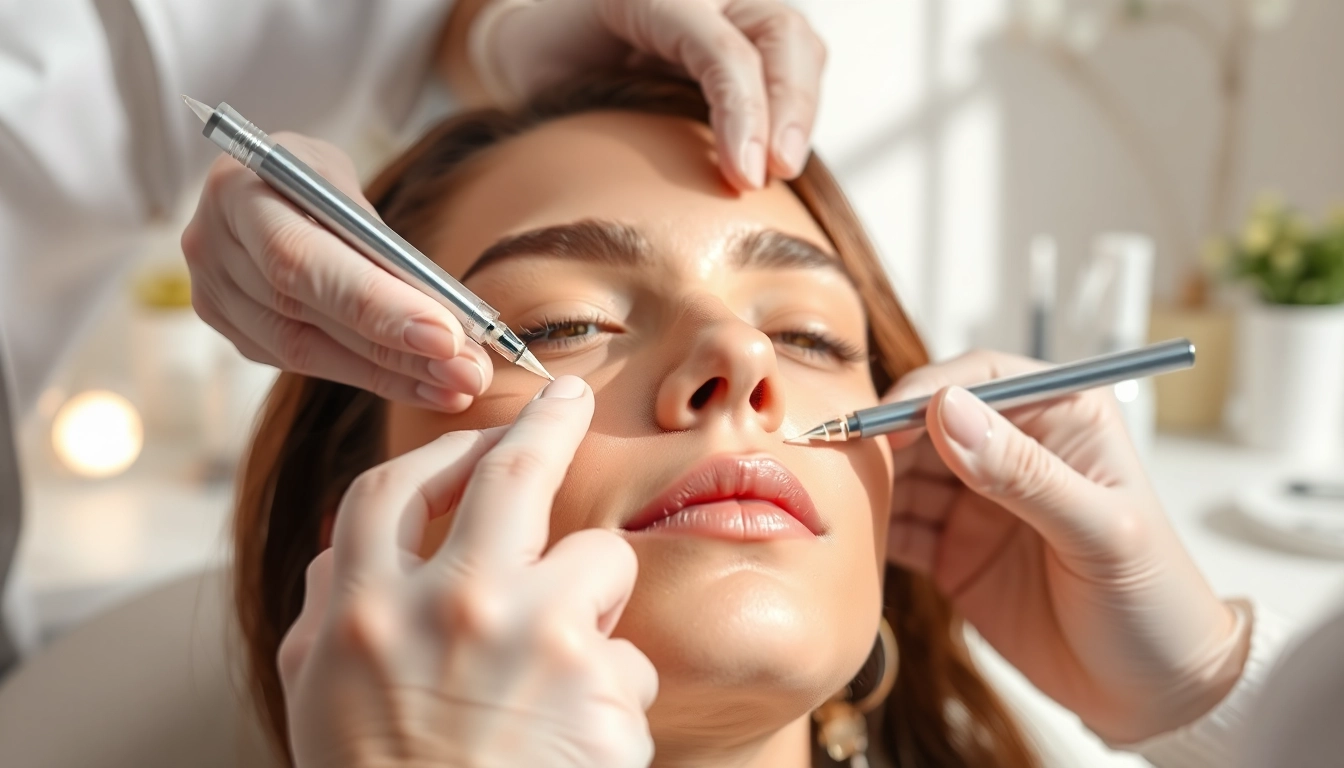 Enhance your beauty with facial balancing with fillers during an expert application session.