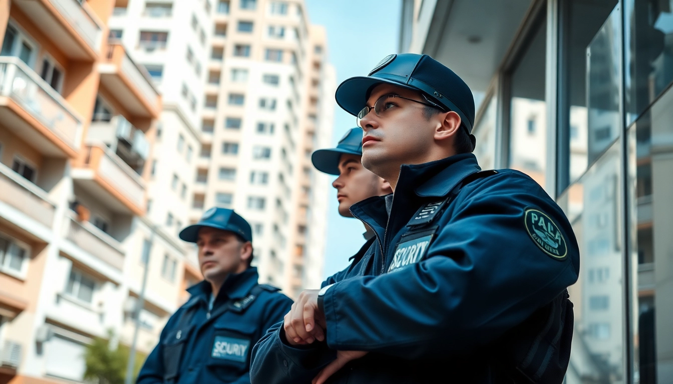 Key Holding & Mobile Patrols security team performing a safety inspection in an urban area.