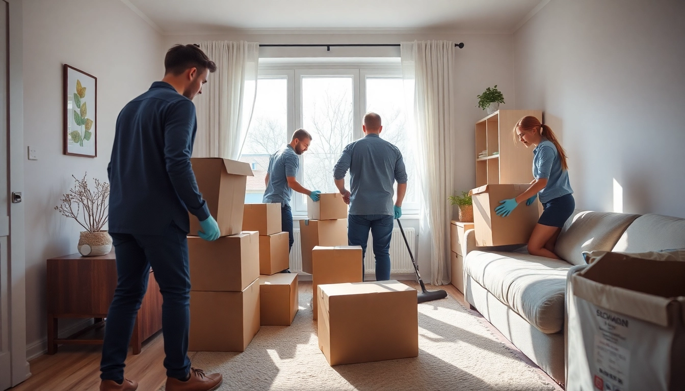 Entrümpelung Wien: Professionelles Team beim Aufräumen einer Wohnung.