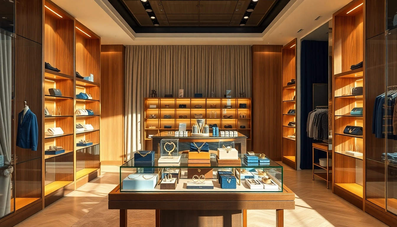 Presentar lujosos productos luxury12 en un entorno de tienda elegante y acogedora.