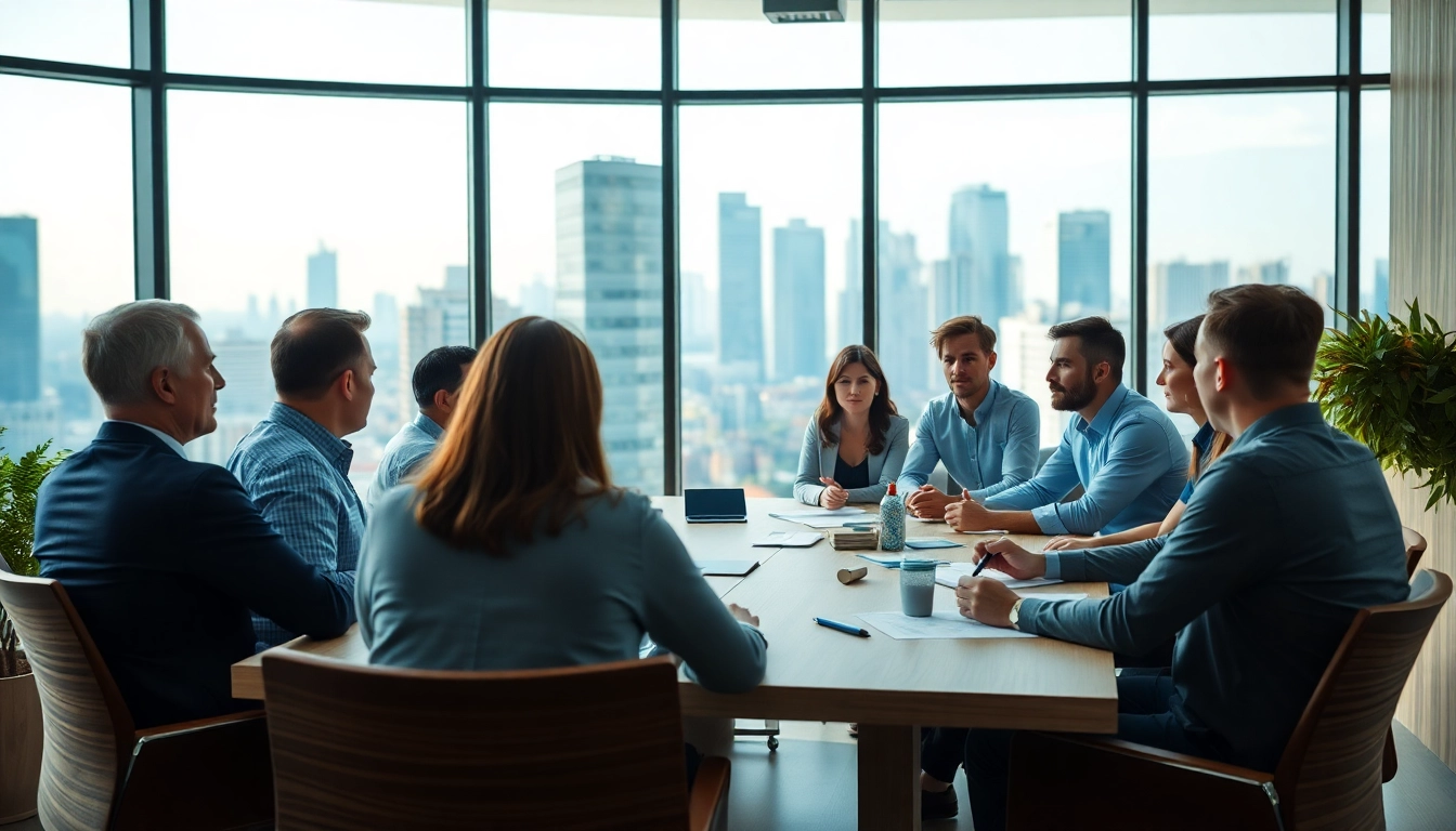 Engaged participants in a business coaching service session enhance their skills and strategies.